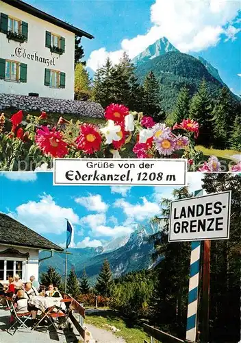 AK / Ansichtskarte Mittenwald Karwendel Tirol Ederkanzel Terrasse Landesgrenze Kat. Schwaz