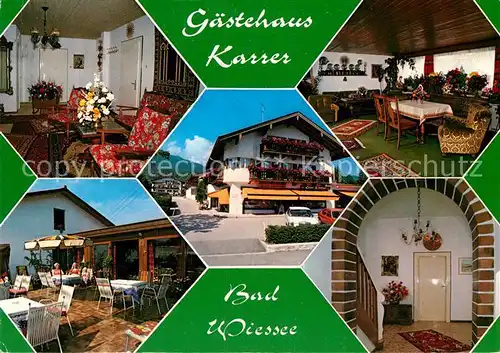 AK / Ansichtskarte Bad Wiessee Gaesthaus Karrer Gastraeume Terrasse Kat. Bad Wiessee