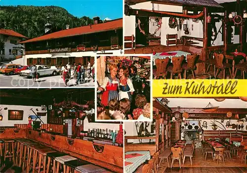 AK / Ansichtskarte Reit Winkl Tanzlokal Zum Kuhstall mit Maria und Addi Hellwig Bar Gastraum Kat. Reit im Winkl