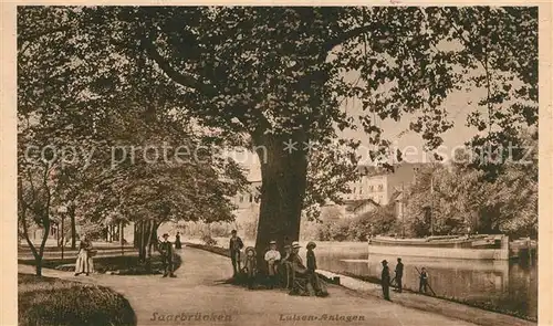 AK / Ansichtskarte Saarbruecken Promenade an der Saar Luisenanlagen Kat. Saarbruecken