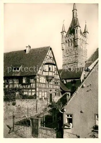 AK / Ansichtskarte Wimpfen Alt Buergermeister Haus und Blauer Turm Ringmauer der Kaiserpfalz Kat. Bad Wimpfen