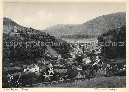 AK / Ansichtskarte Bad Grund Panorama Blick vom Eichelberg Kupfertiefdruck Kat. Bad Grund (Harz)