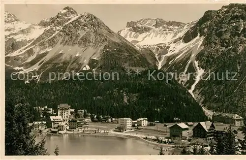 AK / Ansichtskarte Arosa GR Obersee mit Furkapass Kat. Arosa