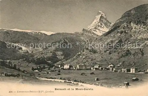 AK / Ansichtskarte Zermatt VS et le Mont Cervin Kat. Zermatt
