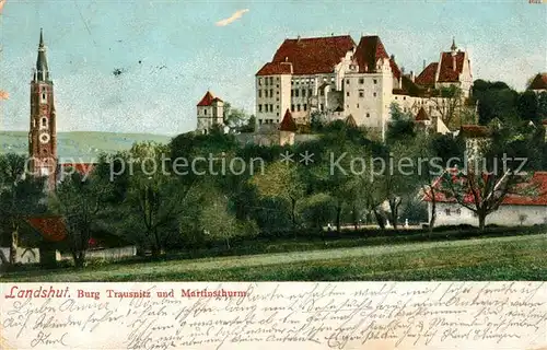 AK / Ansichtskarte Landshut Isar Burg Trausnitz und Martinsturm Kat. Landshut