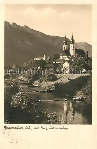 AK / Ansichtskarte Niederaschau Chiemgau mit Burg Hohenaschau Kat. Aschau i.Chiemgau