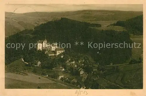 AK / Ansichtskarte Lauenstein Oberfranken Fliegeraufnahme Burg  Kat. Ludwigsstadt