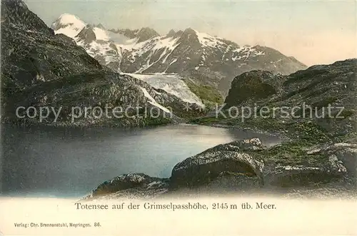 AK / Ansichtskarte Grimsel Passhoehe Bergsee Totensee Gebirgspass Alpen