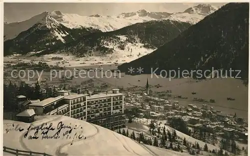 AK / Ansichtskarte Davos GR mit Thurg. Schaffh. Heilstaette Alpenpanorama Kat. Davos