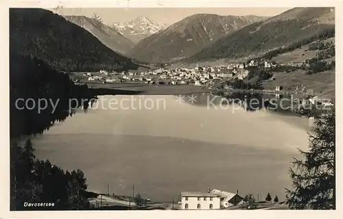 AK / Ansichtskarte Davos GR Panorama Davosersee Alpen Kat. Davos