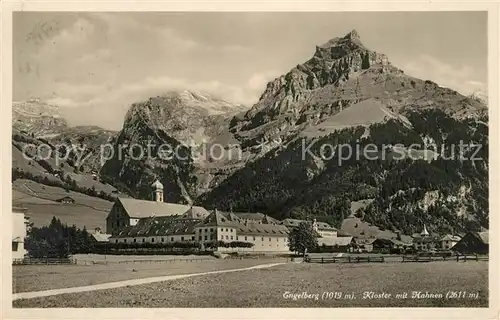 AK / Ansichtskarte Engelberg OW Kloster mit Hahnen Alpen Kat. Engelberg