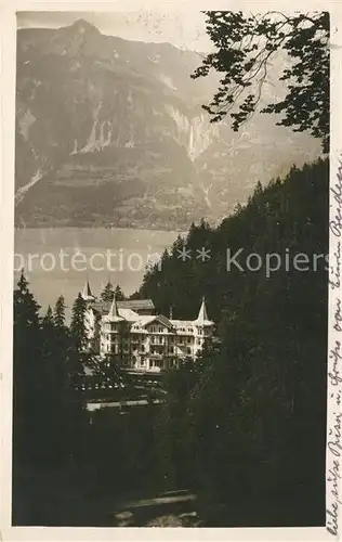 AK / Ansichtskarte Giessbach Grand Hotel Blick auf Brienzer See Alpen Kat. Brienz