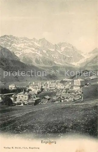 AK / Ansichtskarte Engelberg OW Gesamtansicht mit Alpenpanorama Kat. Engelberg