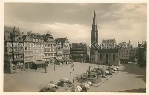 AK / Ansichtskarte Frankfurt Main Roemerberg mit Nikolaikirche Kat. Frankfurt am Main