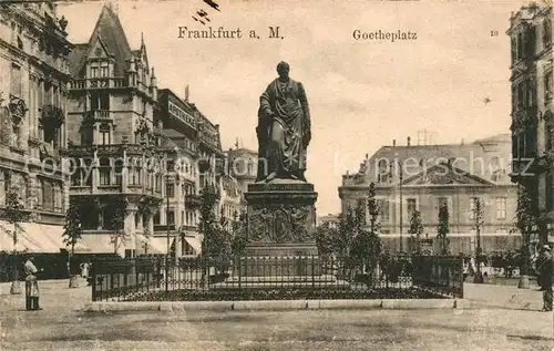AK / Ansichtskarte Frankfurt Main Goetheplatz Denkmal Statue Kat. Frankfurt am Main
