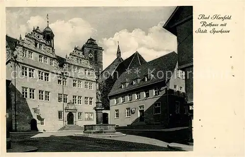 AK / Ansichtskarte Bad Hersfeld Rathaus mit Staedtischer Sparkasse 1200 Jahre Hersfeld Kat. Bad Hersfeld