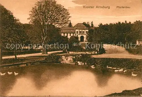 AK / Ansichtskarte Arnsburg Hessen Kloster Pfortenbau Schwanenteich Kat. Lich