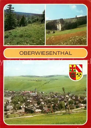 AK / Ansichtskarte Oberwiesenthal Erzgebirge Baerwurzwiesen Zechengrund Sprungschanzen Panorama Kat. Oberwiesenthal
