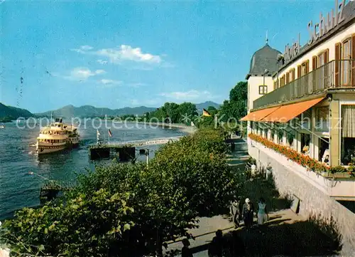 AK / Ansichtskarte Unkel Rhein Hotel Schulz Fahrgastschiff