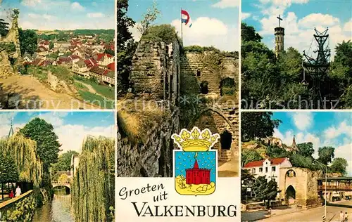 AK / Ansichtskarte Valkenburg Suedholland Panorama Kanal Burgruine Turm  Kat. 