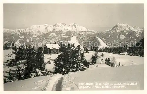 AK / Ansichtskarte Reichenstein Osterreich Edelrauthuette Scheiblalm Winter Kat. Oesterreich