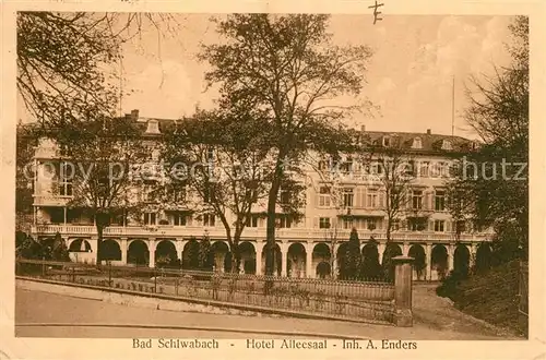 AK / Ansichtskarte Bad Schwalbach Hotel Alleesaal Kat. Bad Schwalbach
