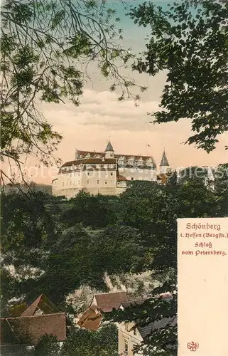 AK / Ansichtskarte Schoenberg Bensheim Schloss vom Petersberg aus gesehen Kat. Bensheim