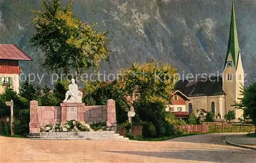 AK / Ansichtskarte Bayrischzell Kriegerdenkmal Kirche Kat. Bayrischzell