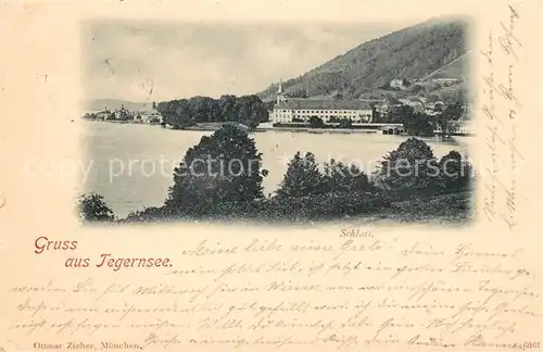 AK / Ansichtskarte Gmund Tegernsee Blick ueber den See zum Schloss Kat. Gmund a.Tegernsee