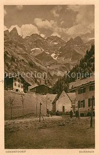 AK / Ansichtskarte Einoedsbach Ortspartie an der Kapelle Alpen Kat. Oberstdorf