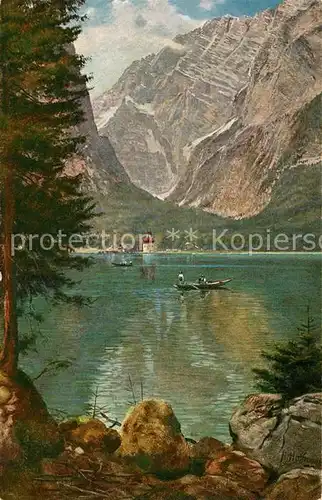 AK / Ansichtskarte Koenigsee Berchtesgaden H. Hoffmann Kuenstlerkarte