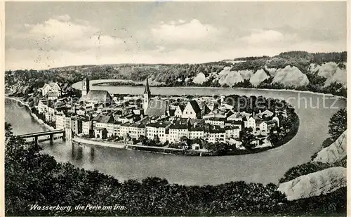 AK / Ansichtskarte Wasserburg Inn Panorama Die Perle am Inn Kat. Wasserburg a.Inn