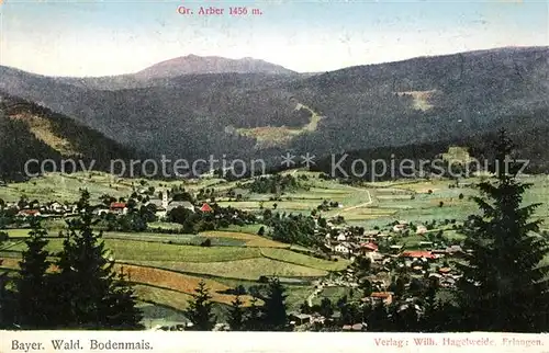 AK / Ansichtskarte Bodenmais Gesamtansicht mit Grosser Arber Bayerischer Wald Kat. Bodenmais