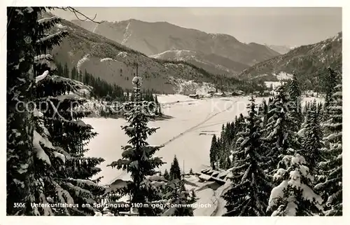 AK / Ansichtskarte Spitzingsee Winterpanorama gegen Sonnwendjoch Mangfallgebirge Kat. Schliersee