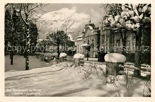 AK / Ansichtskarte Bad Reichenhall Kurhaus und Hochstaufen im Winter Kat. Bad Reichenhall