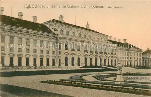 AK / Ansichtskarte Schleissheim Oberschleissheim Koenigliches Schloss und Gemaeldegalerie Gartenseite Kat. Oberschleissheim