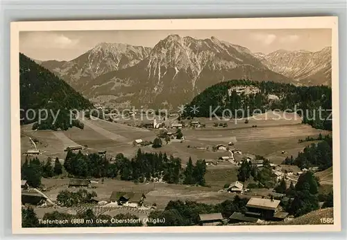 AK / Ansichtskarte Tiefenbach Oberstdorf Gesamtansicht mit Alpenpanorama Kat. Oberstdorf