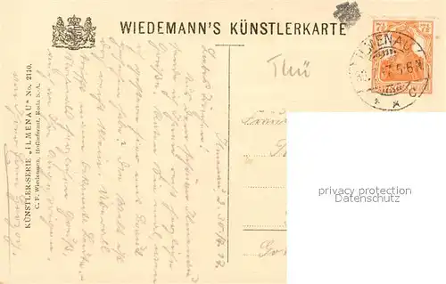 AK / Ansichtskarte Ilmenau Thueringen Turm auf dem Kickelhahn Thueringer Wald Wiedemanns Kuenstlerkarte Kat. Ilmenau