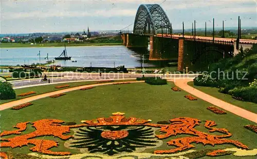 AK / Ansichtskarte Nijmegen Waalbrug met bloementapijt Kat. Nimwegen Nijmegen