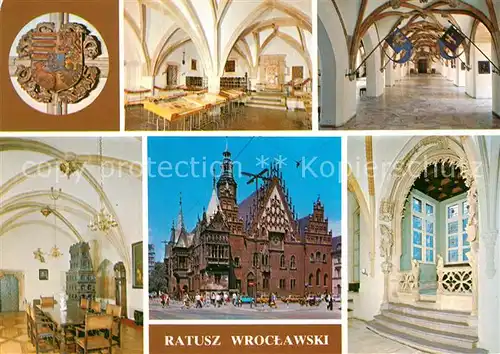 AK / Ansichtskarte Wroclaw Ratusz Details Kat. Wroclaw Breslau