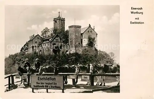 AK / Ansichtskarte Eisenach Thueringen Wartburg Eselstation Kat. Eisenach