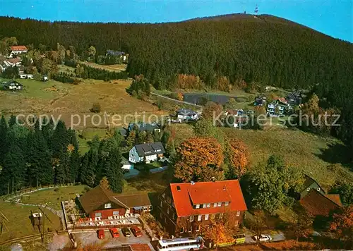 AK / Ansichtskarte Hahnenklee Bockswiese Harz Hotel Glueck Auf Fliegeraufnahme Kat. Goslar