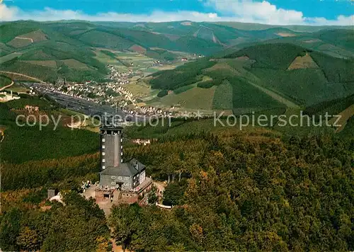 AK / Ansichtskarte Hohe Bracht Fliegeraufnahme Aussichtsturm Kat. Lennestadt