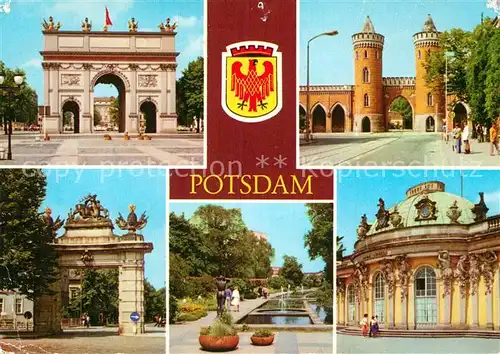 AK / Ansichtskarte Potsdam Brandenburger Nauener Jaegertor Schloss Sanssouci Freundschaftsinsel Kat. Potsdam