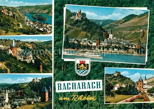 AK / Ansichtskarte Bacharach Rhein Schloss Panorama Park Kat. Bacharach