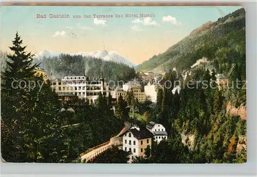 AK / Ansichtskarte Bad Gastein Blick von Terrasse Hotel Hirsch Kat. Bad Gastein