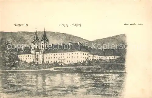 AK / Ansichtskarte Tegernsee Herzogliches Schloss Kuenstlerkarte  Kat. Tegernsee