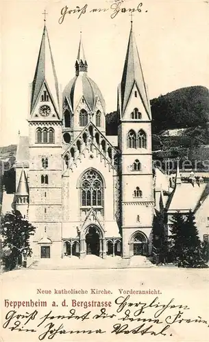 AK / Ansichtskarte Heppenheim Bergstrasse Neue katholische Kirche Kat. Heppenheim (Bergstrasse)