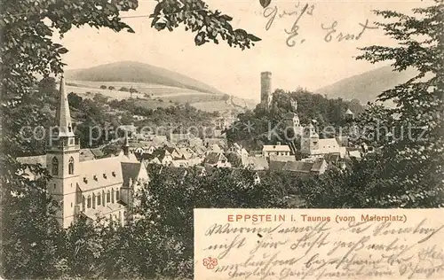 AK / Ansichtskarte Eppstein Taunus Stadtpanorama vom Malerplatz gesehen Kat. Eppstein