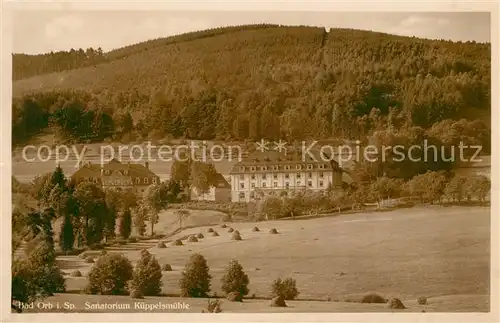 AK / Ansichtskarte Bad Orb Sanatorium Kueppelsmuehle im Spessart Kat. Bad Orb